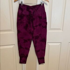 All in Motion Purple Tie-Dye Joggers